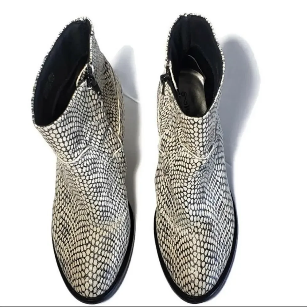 Anthropologie Matisse Keegan Snakeskin Booties 6.5